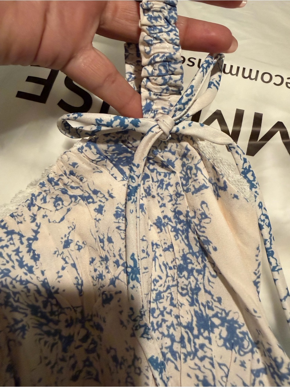 COMMENSE Blue Floral Bustier Midi Dress - Picture 7 of 10